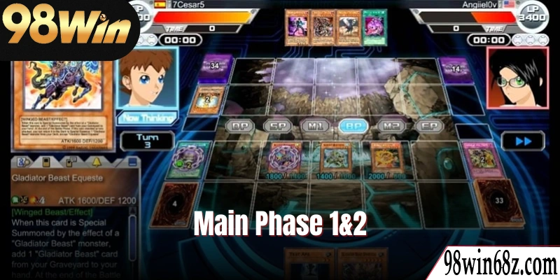 Các giai đoạn tấn công và phòng thủ game bài Yugioh