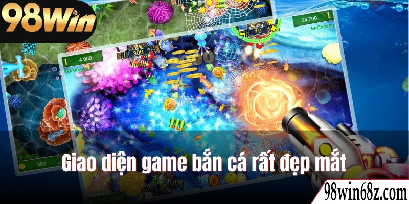 Giao diện game bắn cá rất đẹp mắt